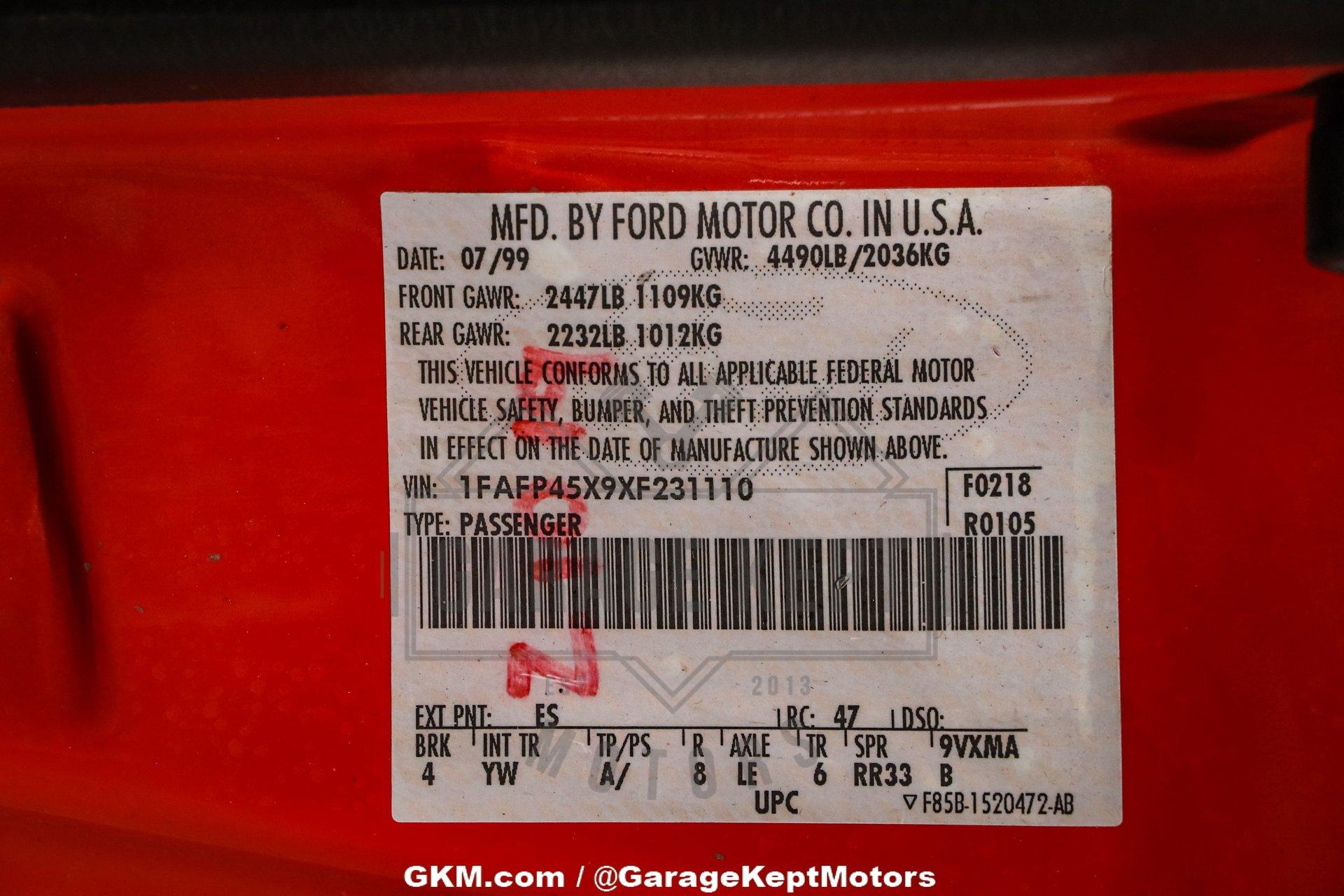 1999 Ford Mustang 135