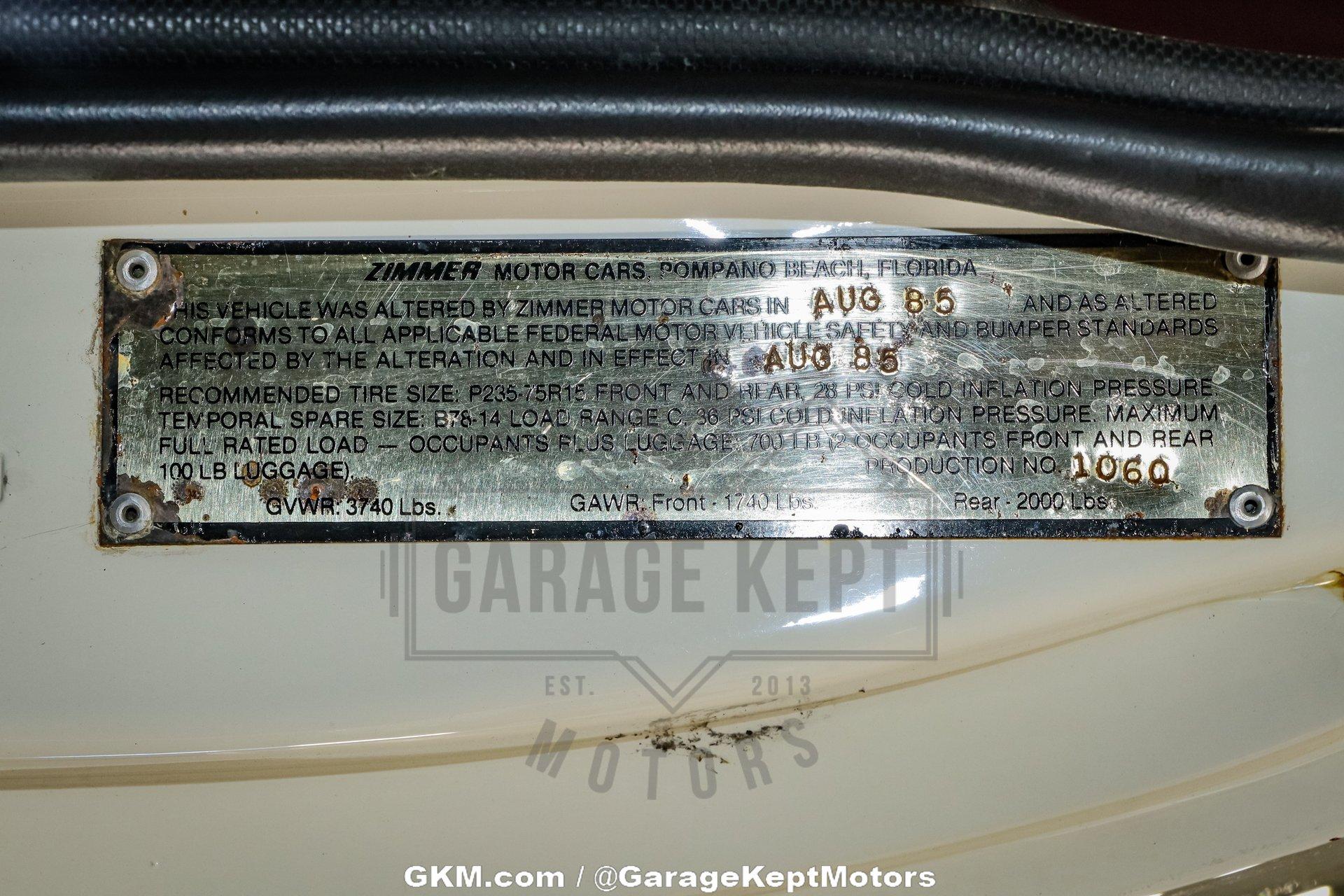 1986 Zimmer Golden Spirit 129