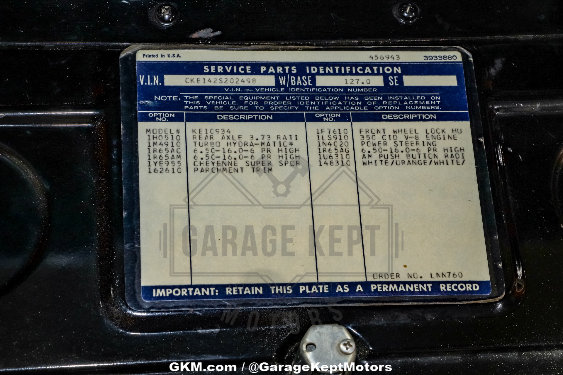1972 Chevrolet K10 108