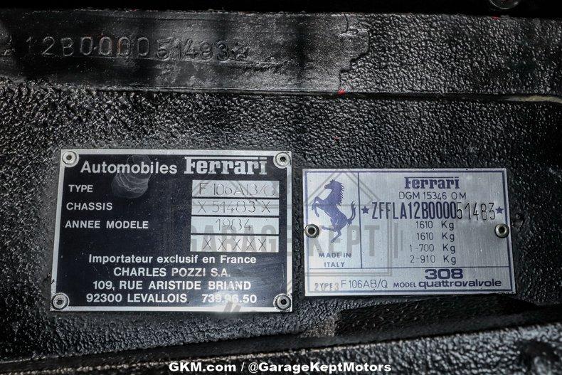 1984 Ferrari 308 GTB Quattrovalvole 116