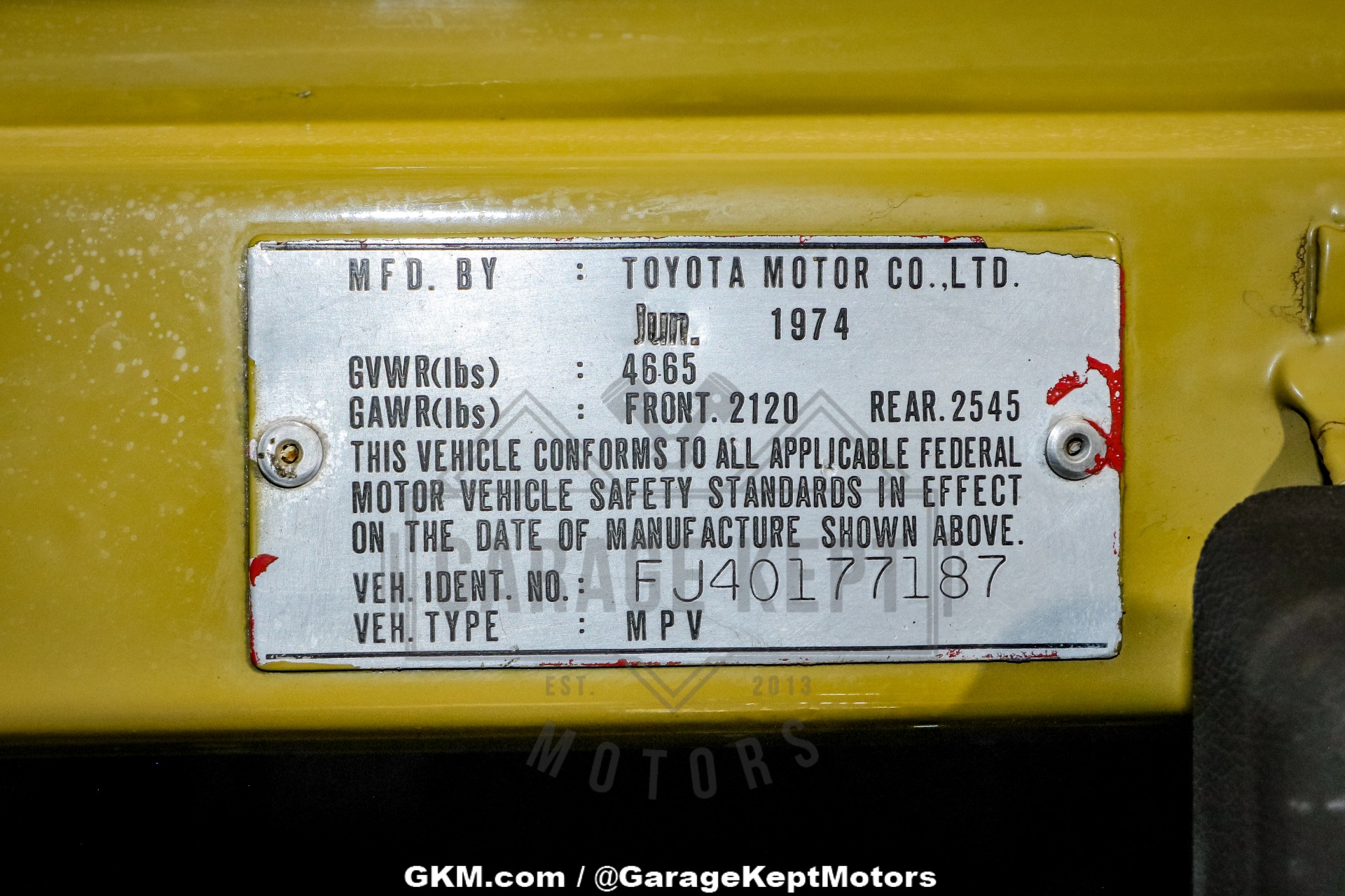 1974 Toyota Land Cruiser FJ40 138