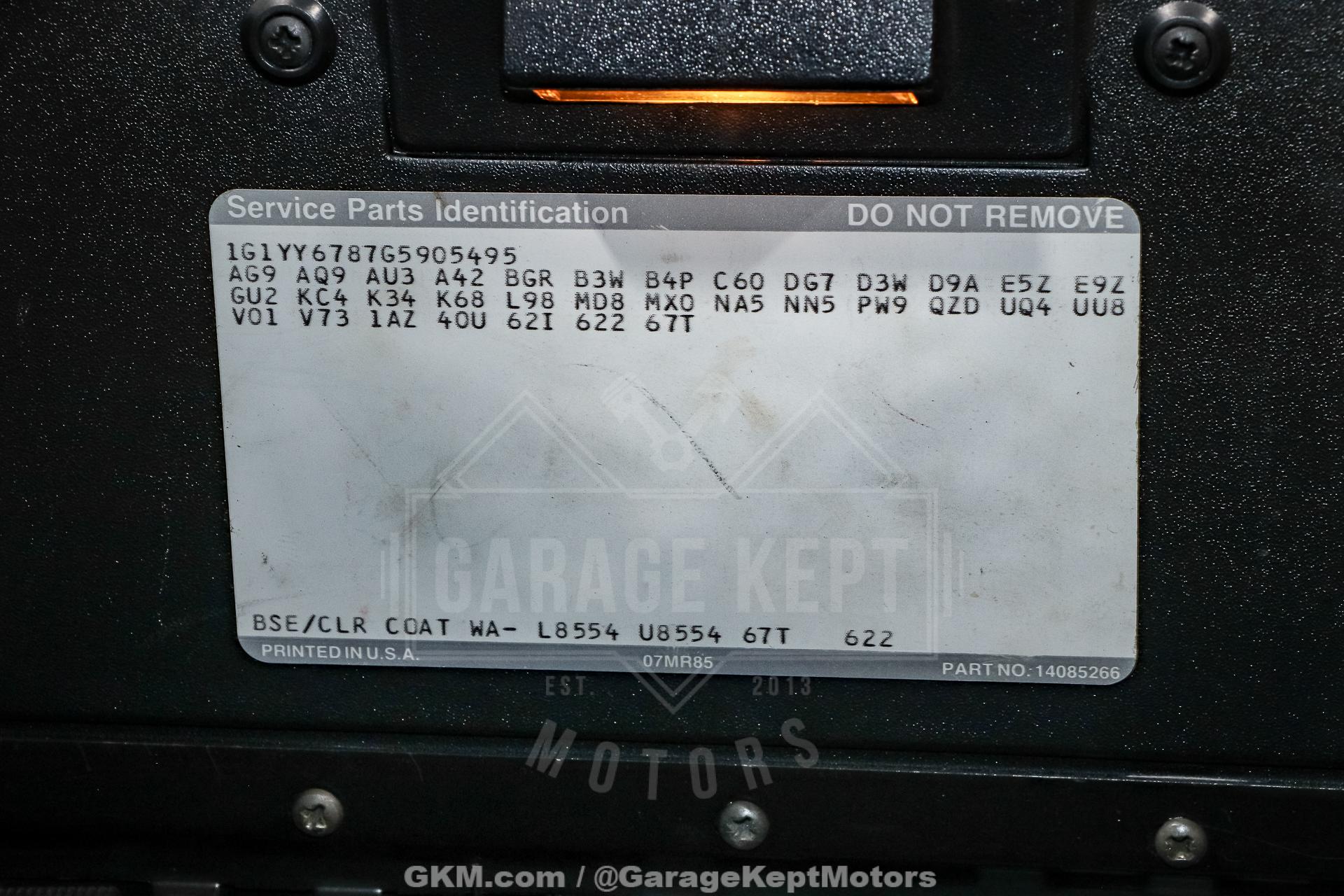 1986 Chevrolet Corvette 141