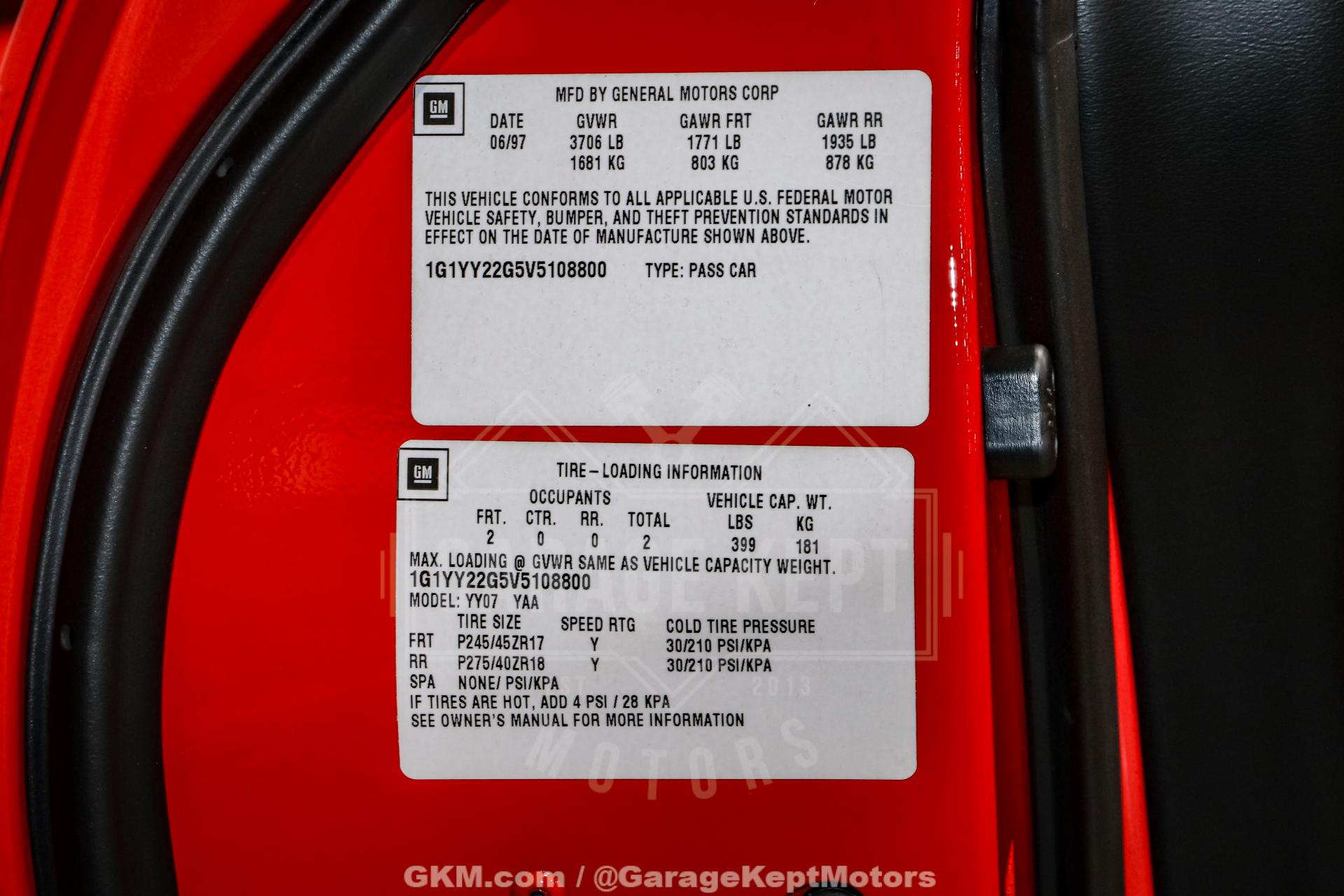 1997 Chevrolet Corvette 117