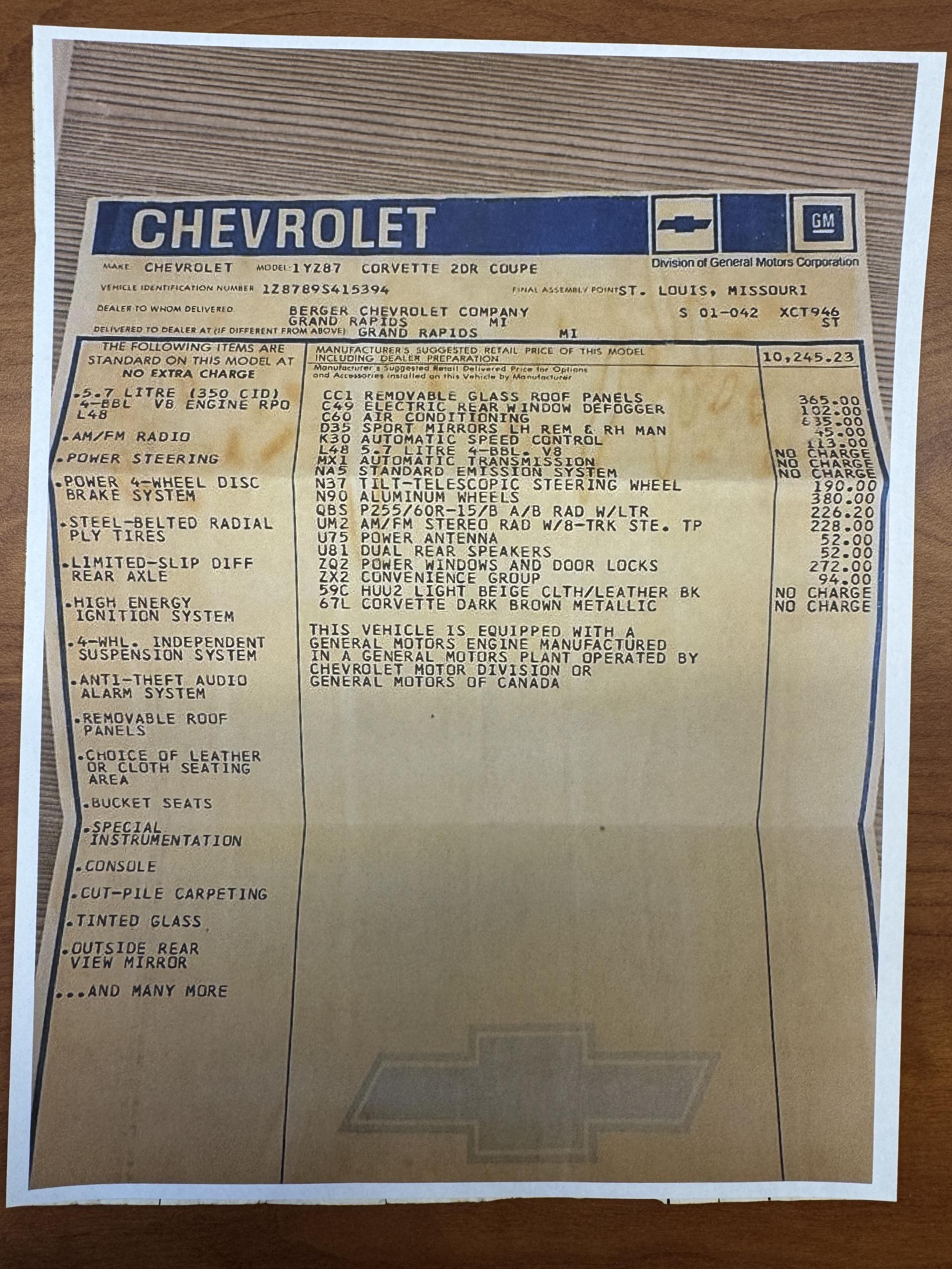1979 Chevrolet Corvette 152