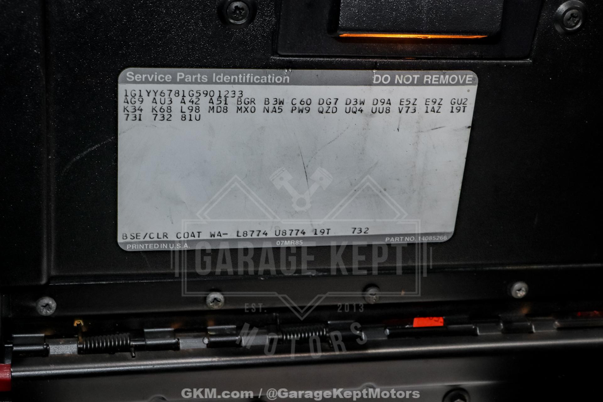 1986 Chevrolet Corvette 87