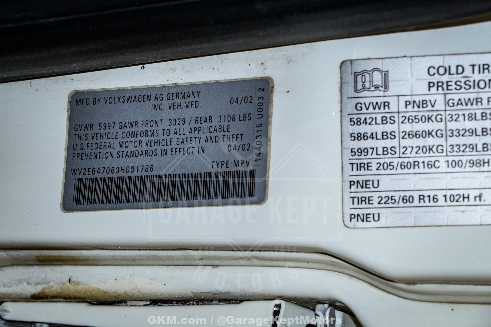 2003 Volkswagen EuroVan 173