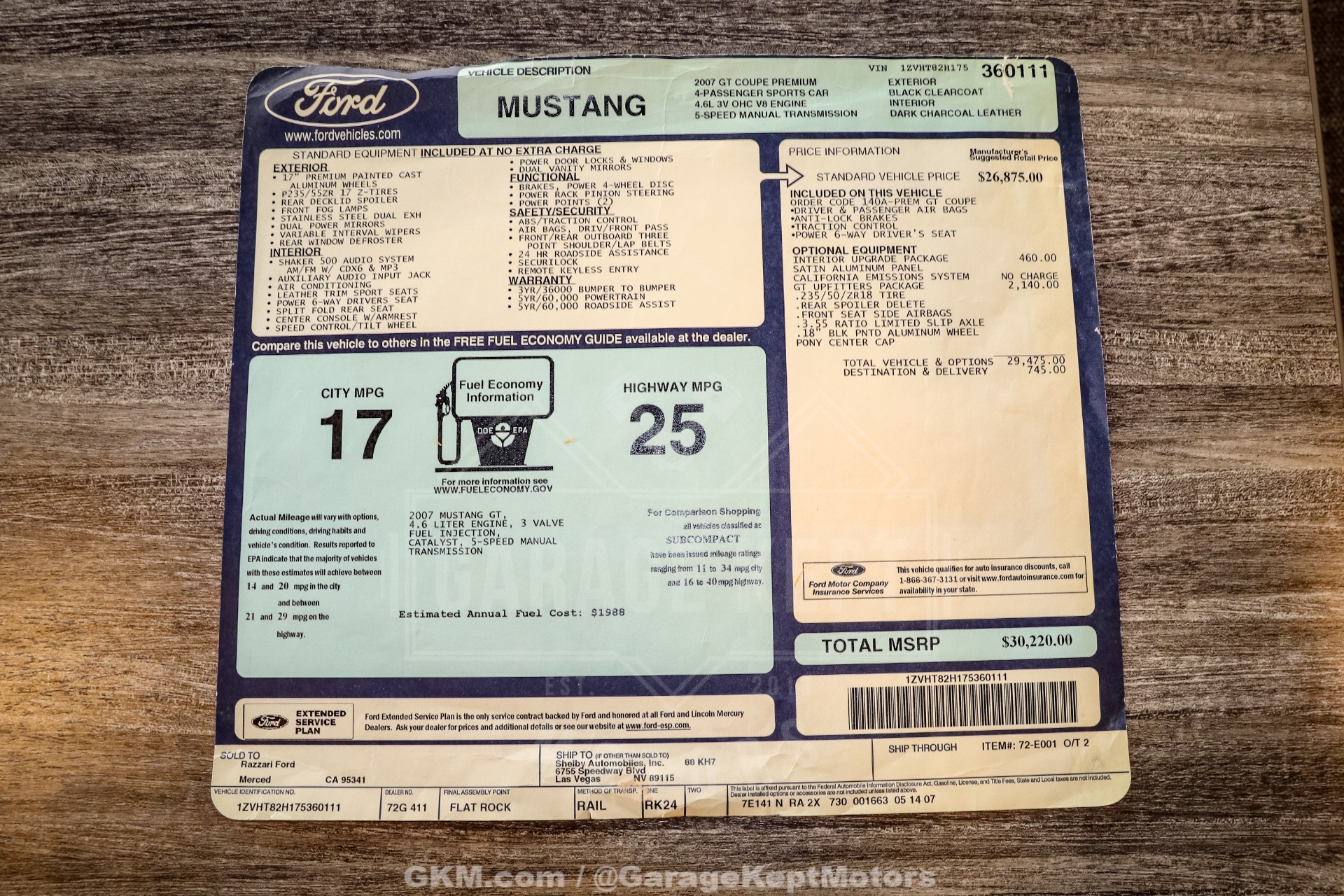 2007 Ford Mustang 209