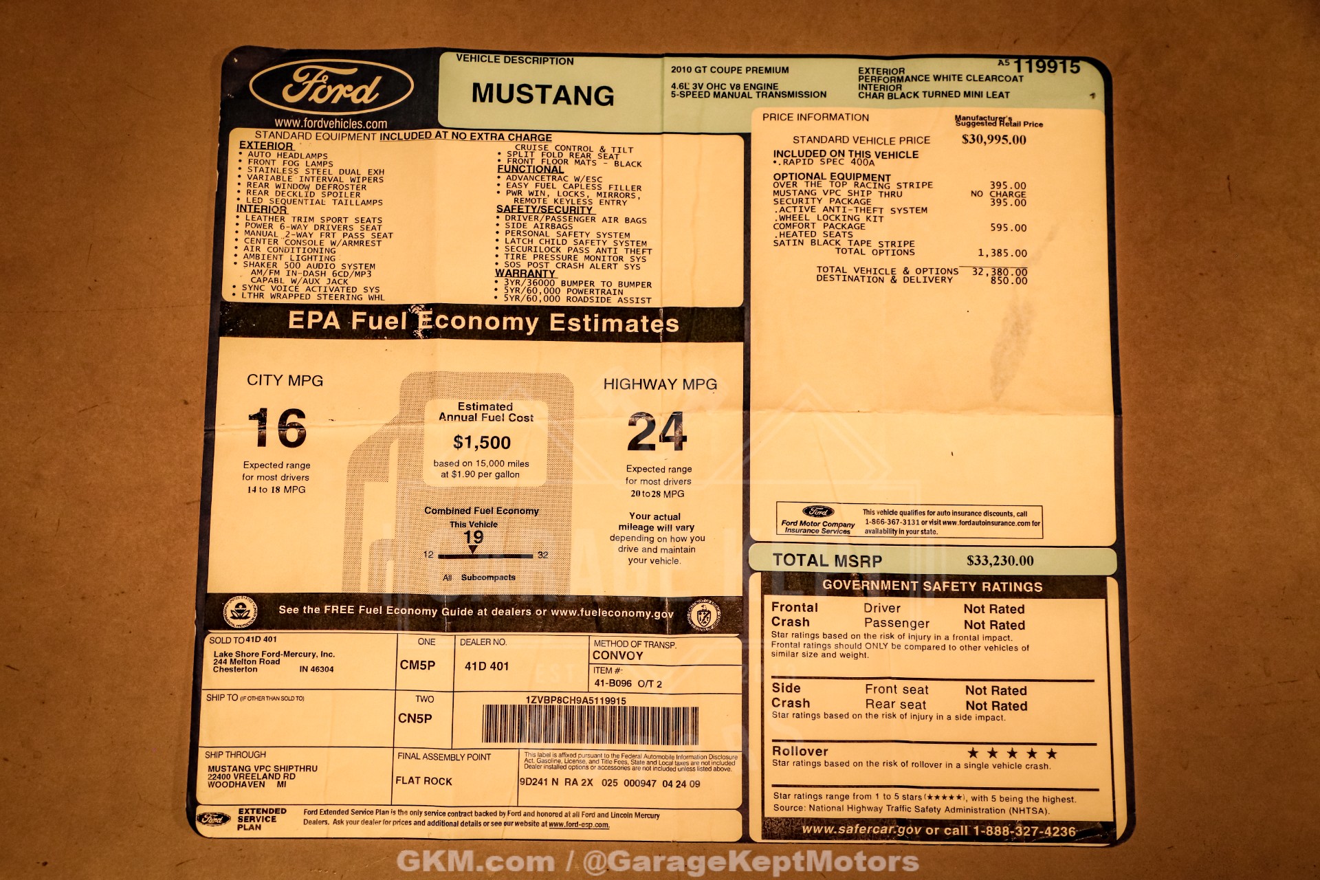 2010 Ford Mustang 192