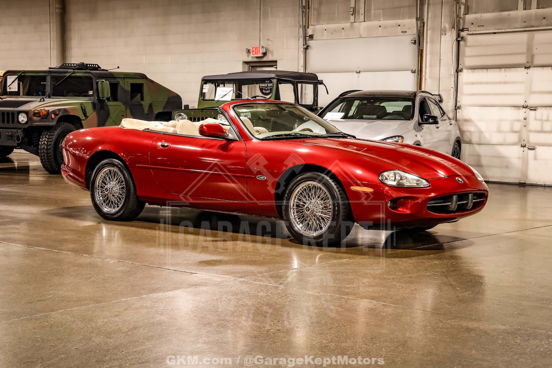 Carnival Red 2000 Jaguar XK-Series Convertible Rear-Wheel Drive 5-Speed Automatic