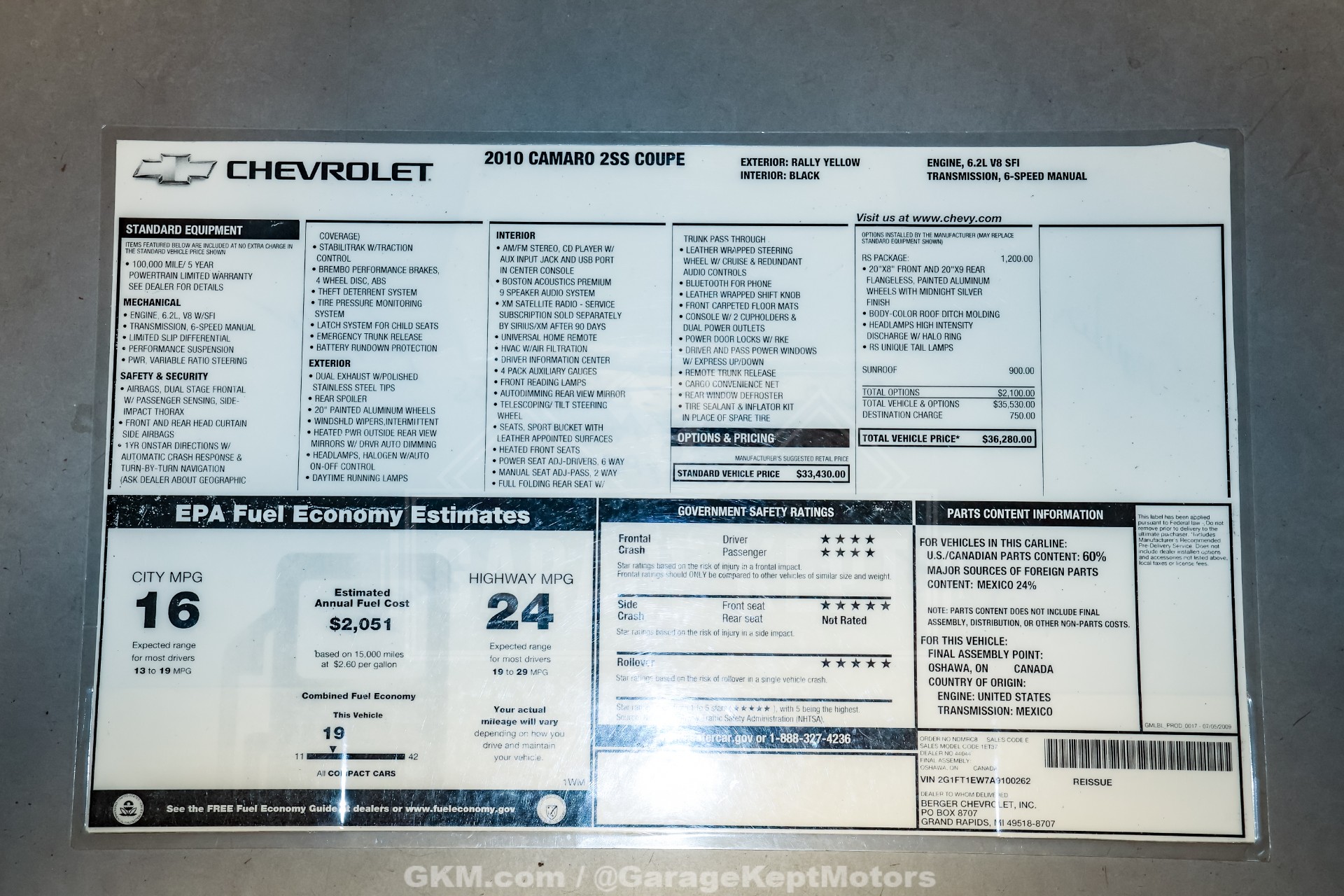 2010 Chevrolet Camaro 234