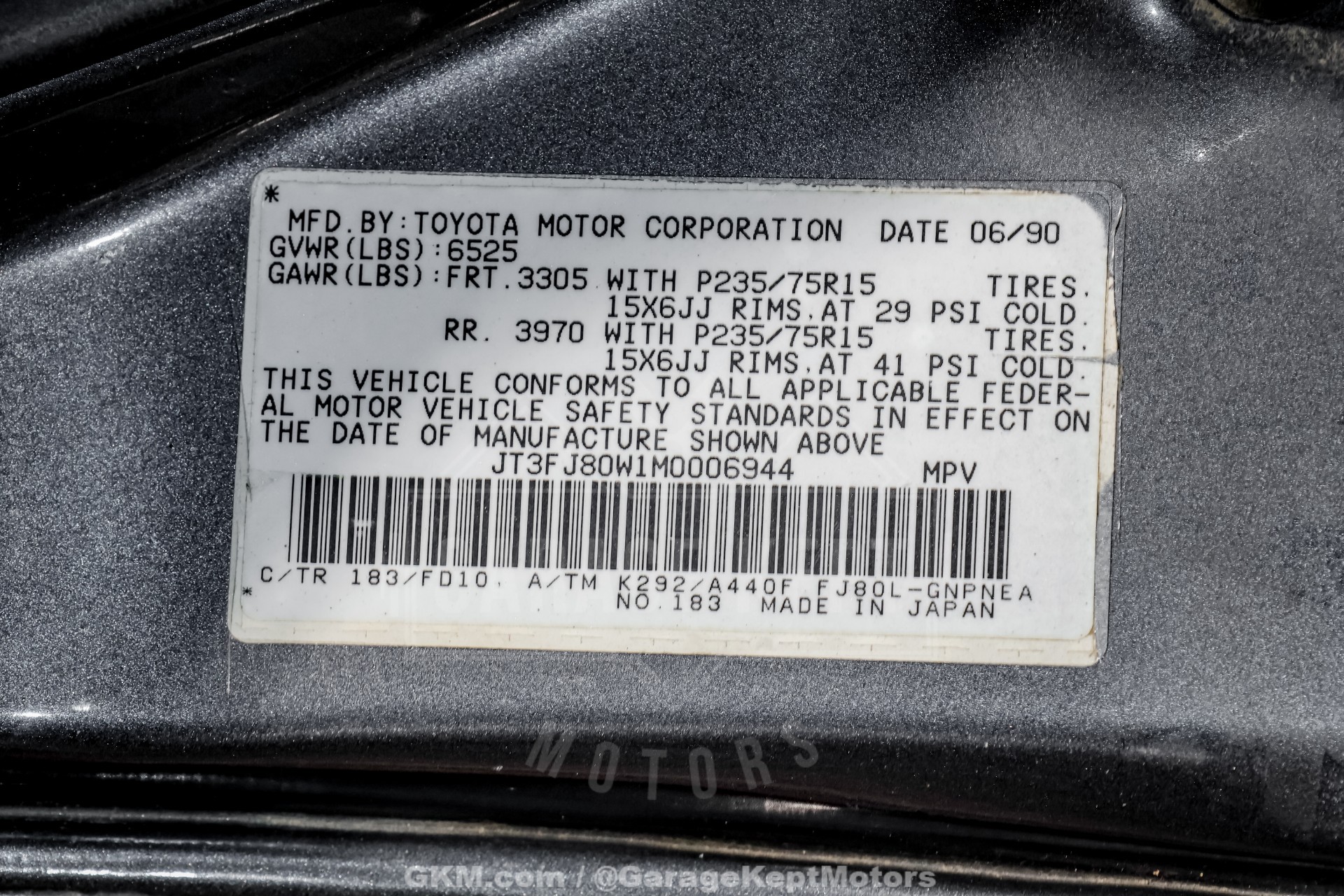 1991 Toyota Land Cruiser 211