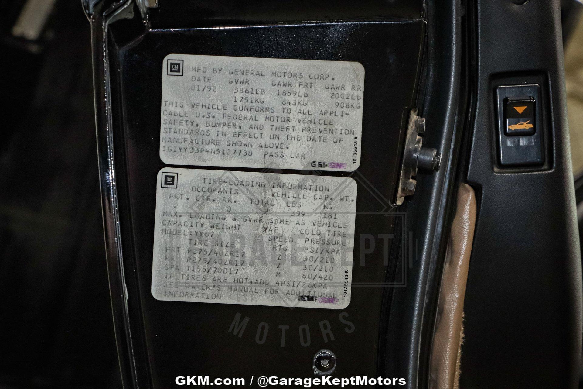 1992 Chevrolet Corvette 124