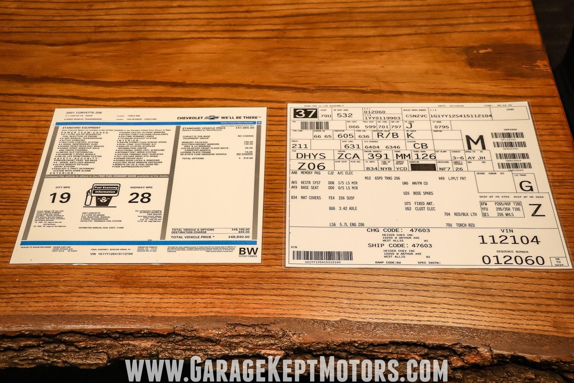 ダイムラー・ベンツ 5マルク 株式証書 Used 2001 Chevrolet Corvette Z06 For Sale (Sold) | Garage Kept